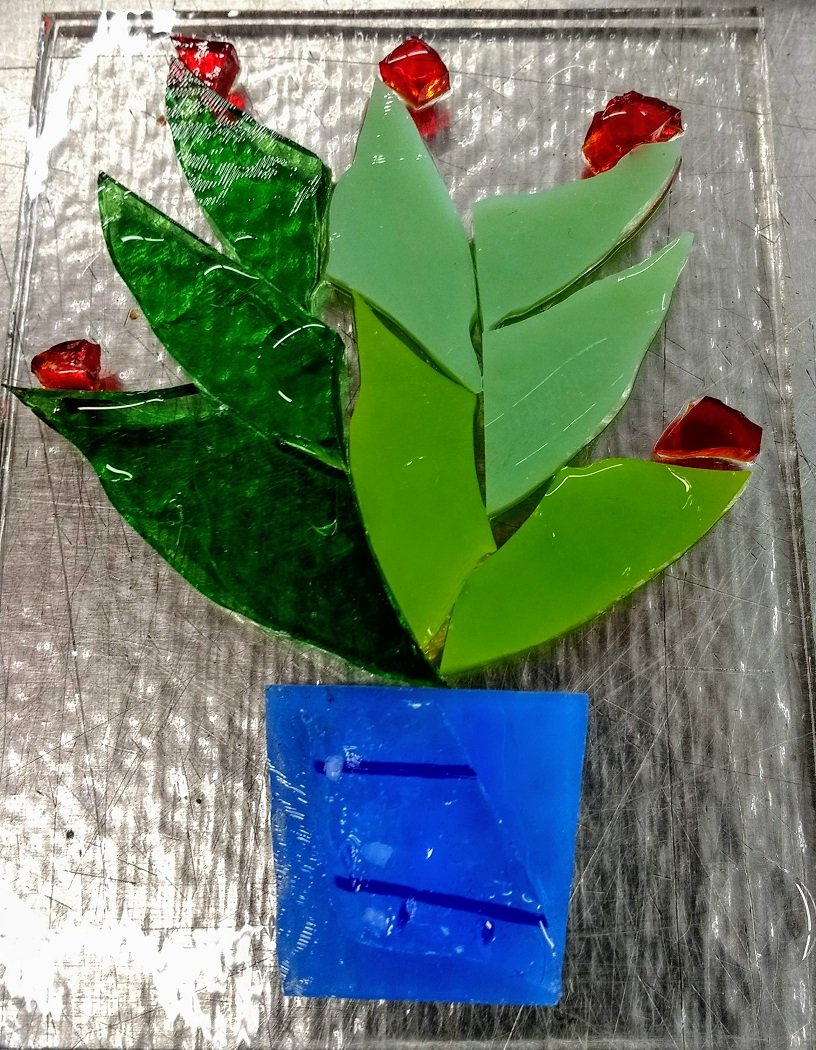 stained glass cactus