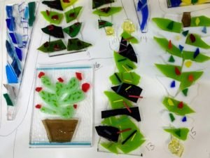 glass designs in kiln