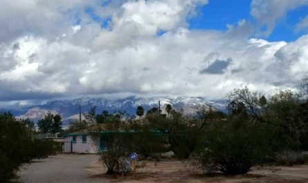 snow on Santa Catalina Mountains