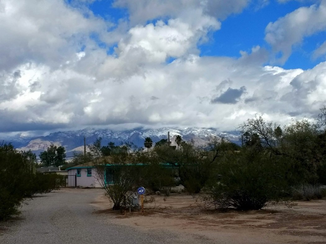 snow on Santa Catalina Mountains