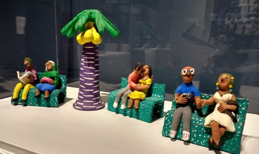 Museum Sunday with steel drums and Oaxacan folk art figures