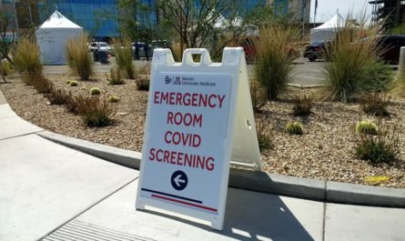 covid testing sign