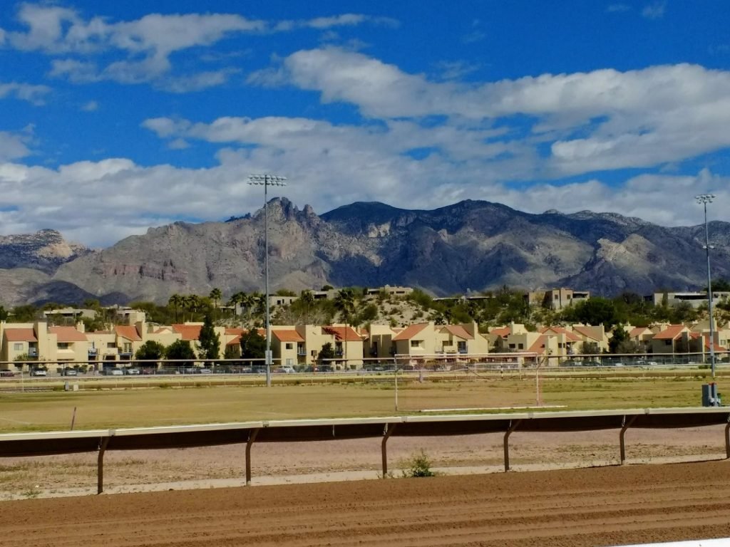 Rillito race track with Catalina mountains
