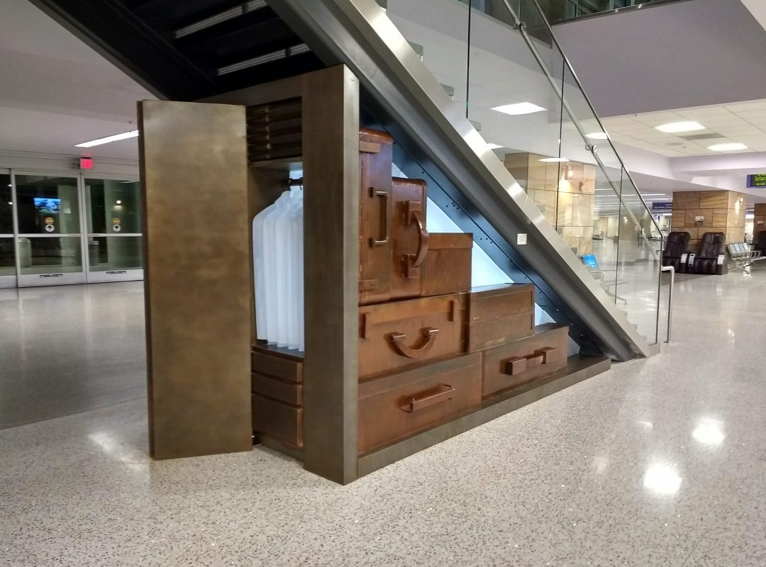 luggage artwork at Tucson Airport