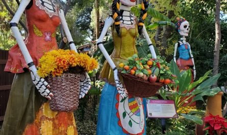 La Calavera Catrina figures ion Garden