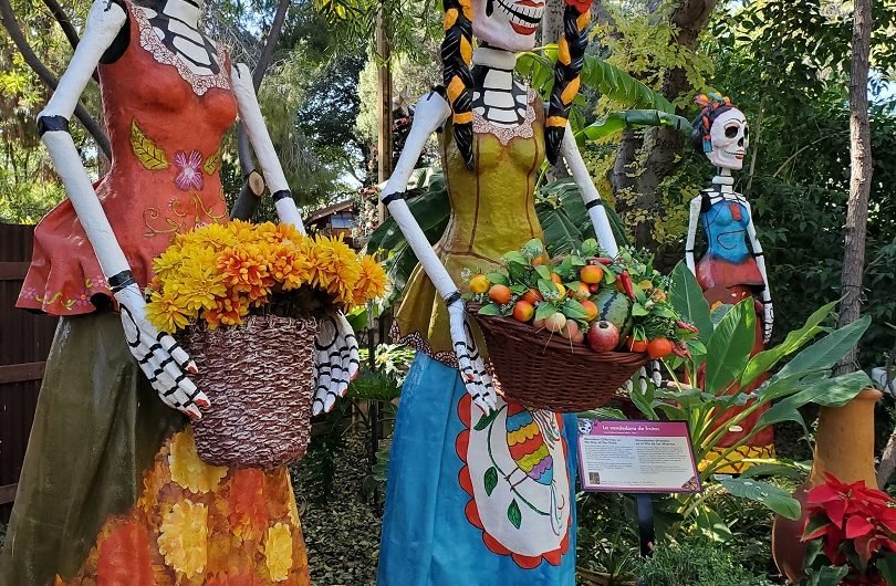 Cactus Christmas mashup with La Catrina Lady of the Dead