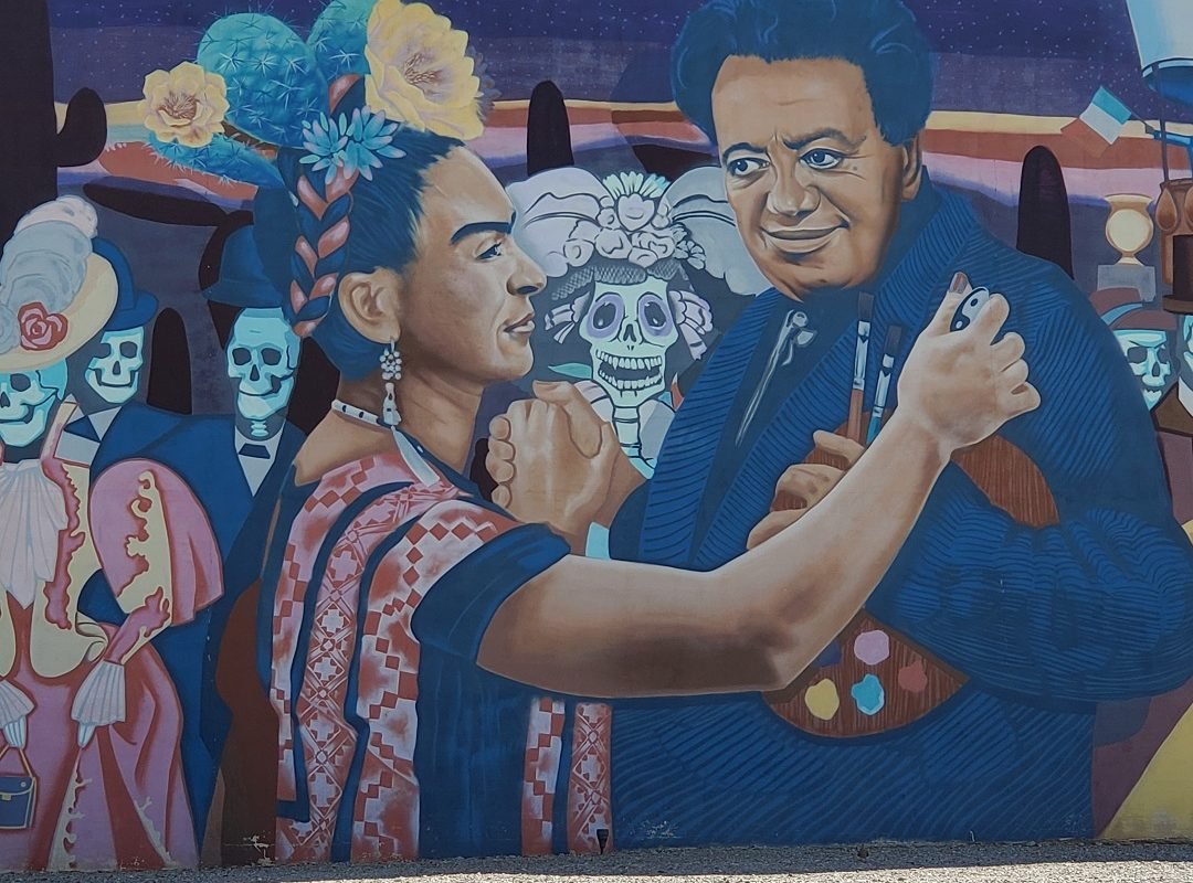 Frida Kahlo Diego Rivera on mural Tucson