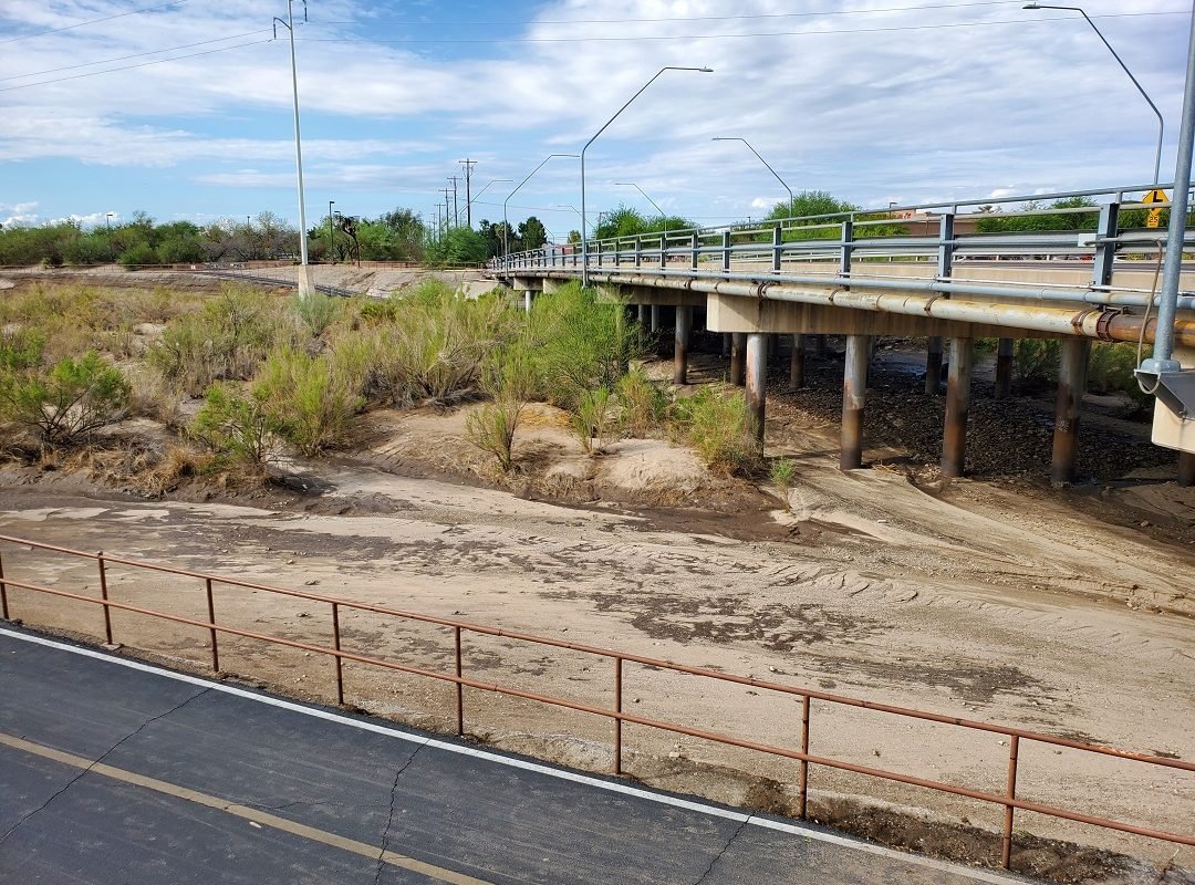Rillito river after monsoon storm