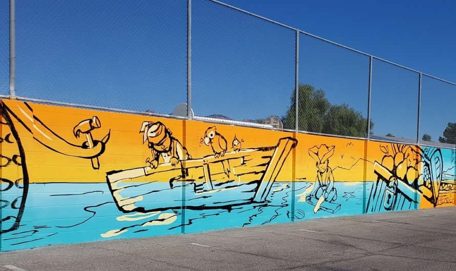Newest mural in Tucson (unfinished) plus 2 more
