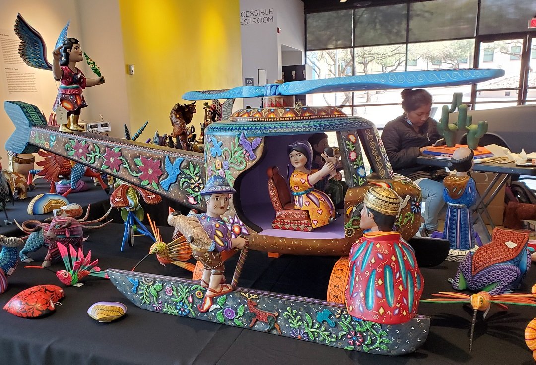 Helicopter Nativity by Oaxacan artists at Tucson Museum of Art