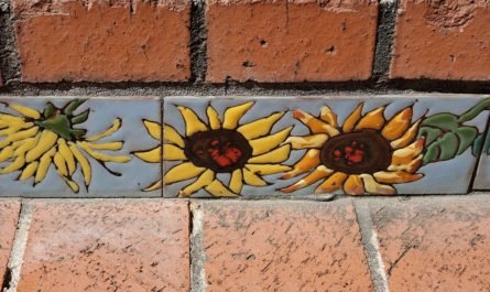 tile sunflowers at St. Philip's Plaza Tucson
