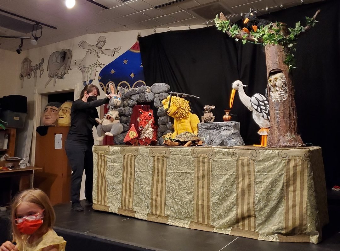 Puppets on stage Red Herring puppet theater