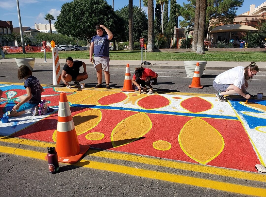 Living Streets Alliance street painting in Tucson