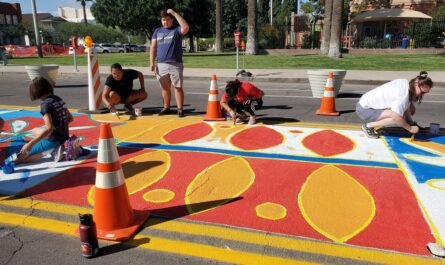 Living Streets Alliance street painting in Tucson