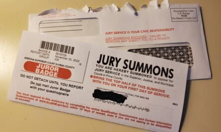 Jury duty summons for Pima County