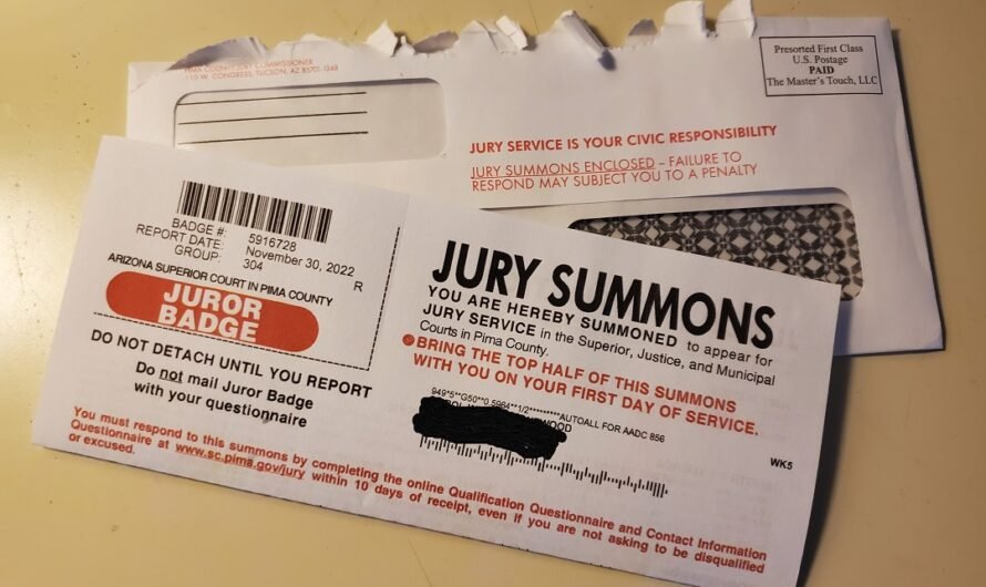Nothing like jury duty summons to tell you…