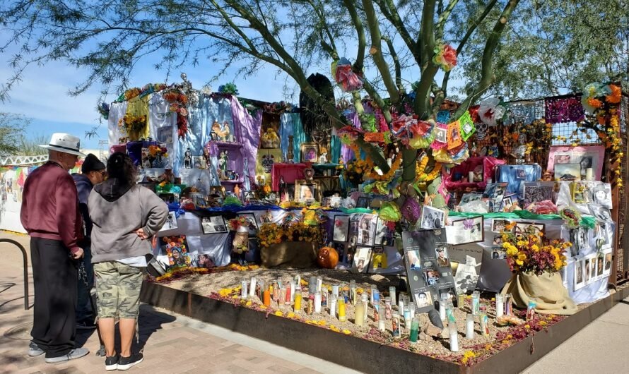 Tears at a Day of the Dead altar
