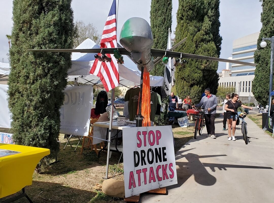 military drone at Peace Fair