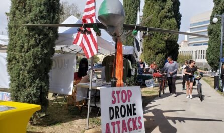 military drone at Peace Fair