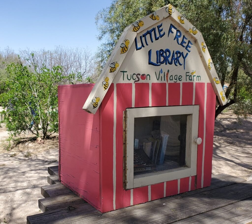 Little free library at Master Gardens garden Tucson