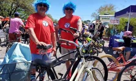 Thing 1 an d Thing 3 at Cyclovia 2023 Tucson