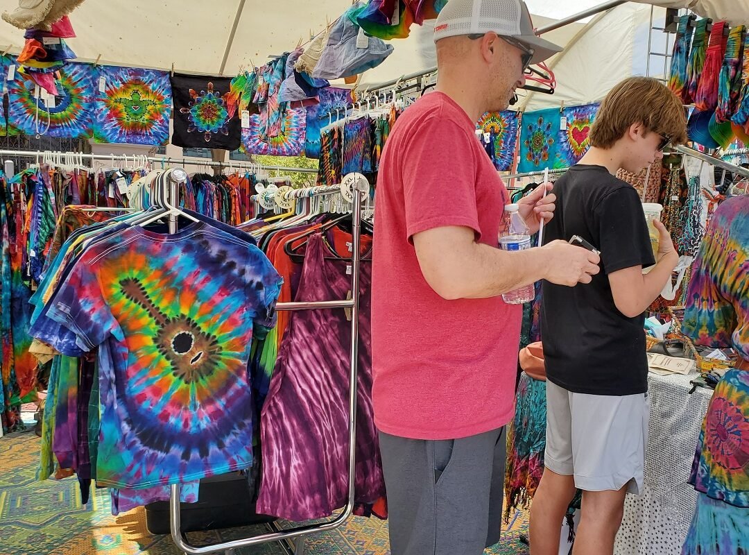 Tie-dye T-shirts at Tucson Folk Festival