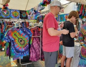 Tie-dye T-shirts at Tucson Folk Festival