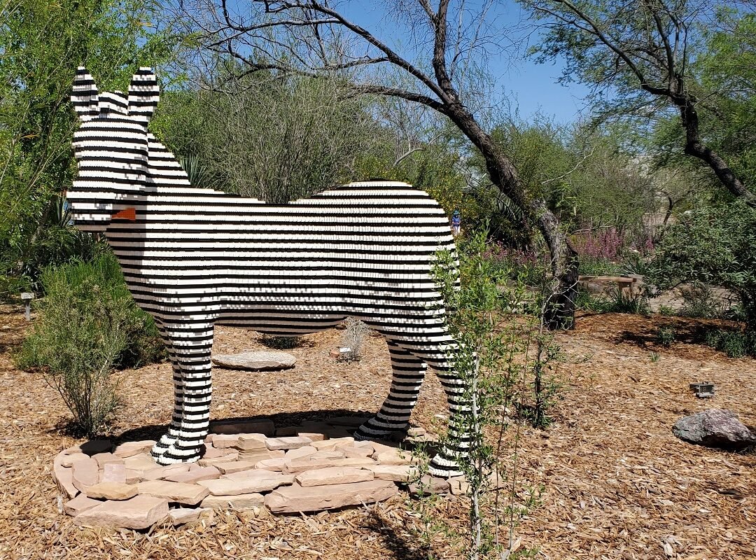 lego Zebra by Sean Kenny at Tucson Botanical Garden