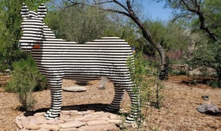 lego Zebra by Sean Kenny at Tucson Botanical Garden
