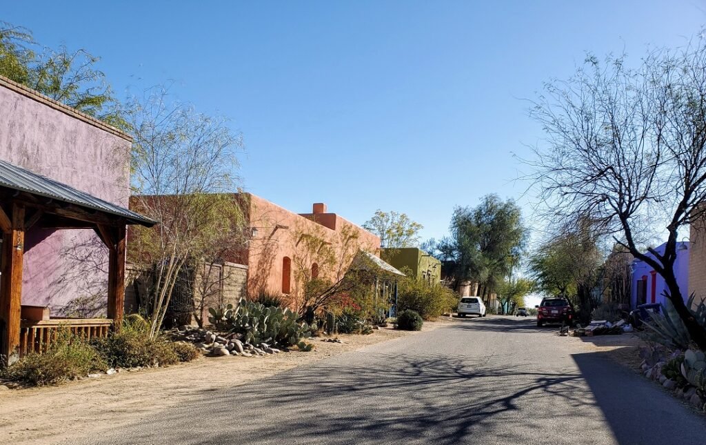 Meyer Avenue Tucson AZ colorful houses
