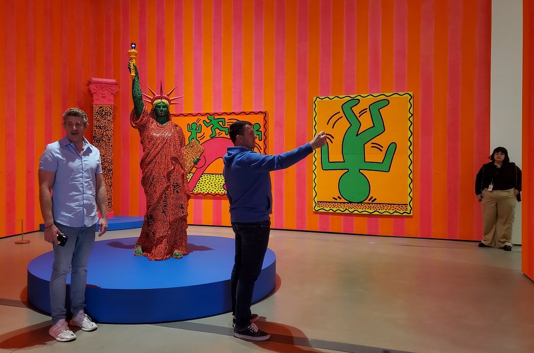 entrance to the Keith Haring exhibition at The Broad Museum