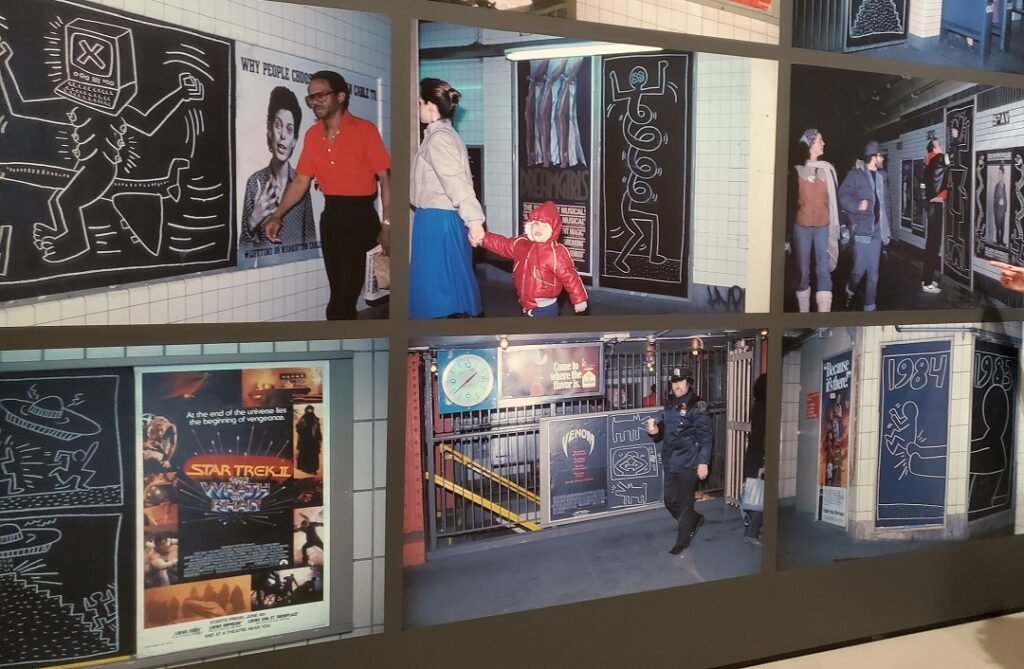 Keith Haring subway art work