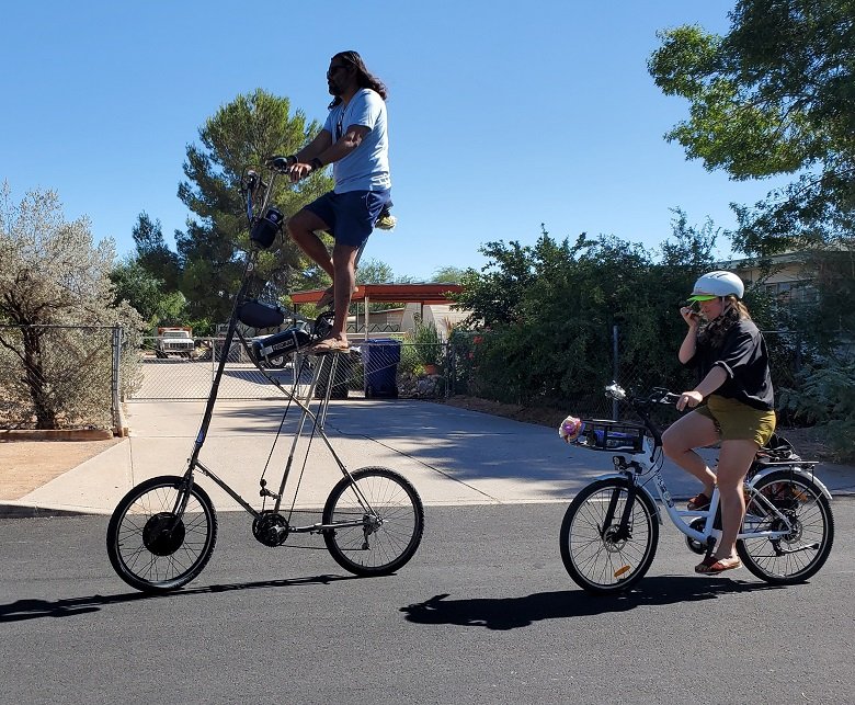 custom tall bike at Cyclovia 2023