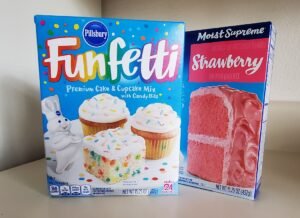 birthday cake mix boxes