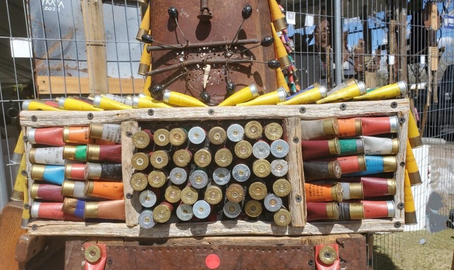 Art: Huge metal animals and shotgun casings?