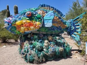 Priscilla the Parrotfish at Tucson Botanical Garden