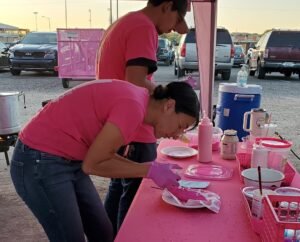 pink elotes at Tucson Vegan Night Market