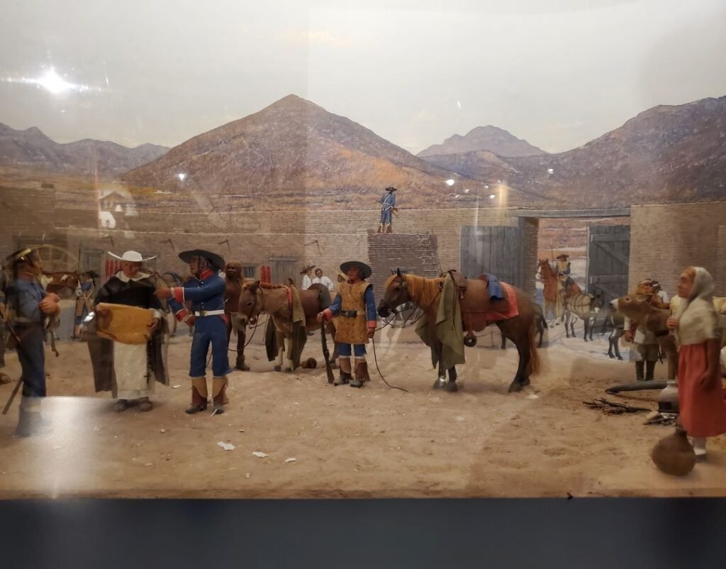Diorama of Spanish soliders at Presidio