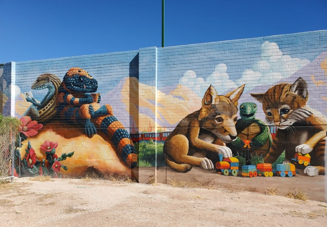 Joe Pagac mural Himmel Park Pool Tucson AZ