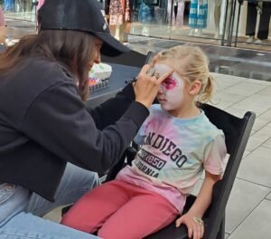 face painting at Park Place Mall Tucson