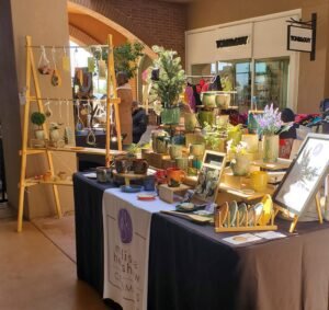 ceramics booth at la encantada art fair Nov 2024