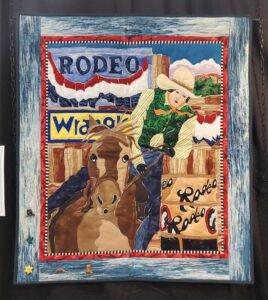cowgirl on horse quilt