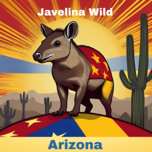 Javelina wild with Arizona State flag art