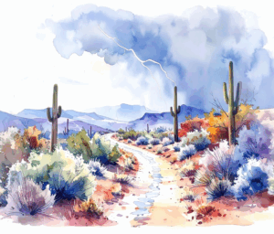 Trail through the Chuk-son desert where javelinas liv