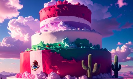 Anniversary cake for Tucson with flags of Mexico, Ireland and U.S.