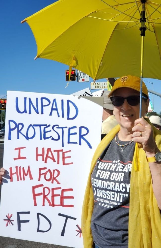 No Kings events Unpaid protester