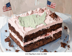 June U.S. Flag day Digital cake calendar