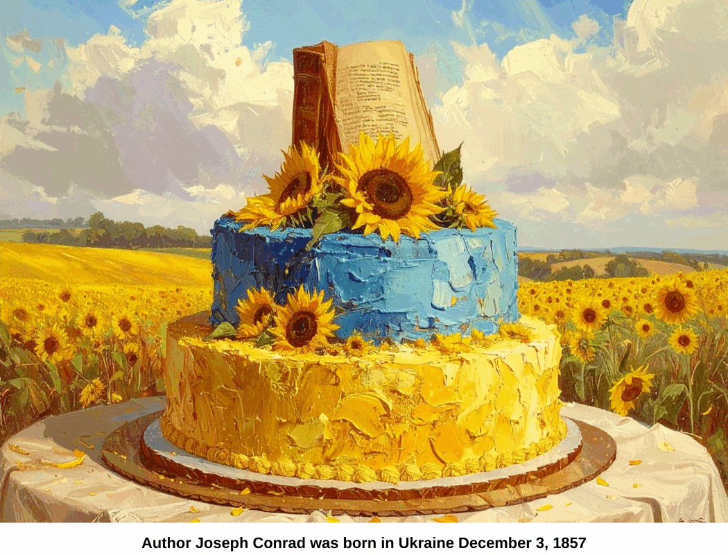 birthday cake for Joseph Conrad, born 1857 in Ukraine