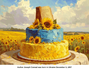 birthday cake for Joseph Conrad, born 1857 in Ukraine