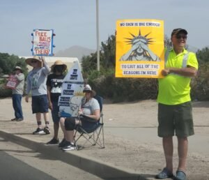 protester on No Kings day Tucson March 2026